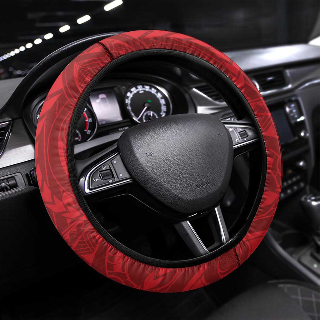 Hawaii Christmas Steering Wheel Cover Mele Kalikimaka Funny Hawaiian Santa - Polynesian Pride