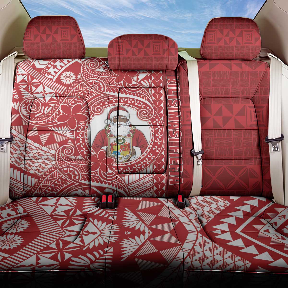 Tonga Christmas Back Car Seat Cover Kilisimasi Fiefia - Polynesian Pride