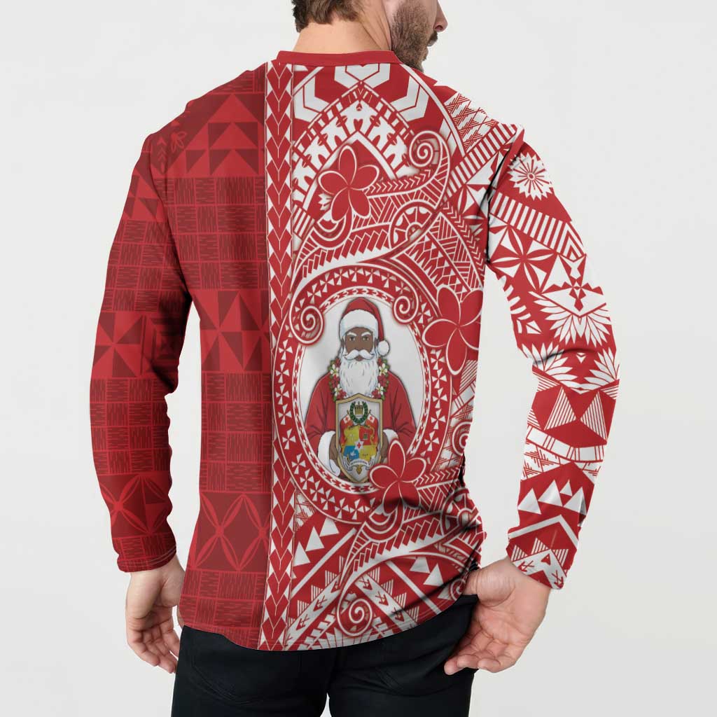 Tonga Christmas Button Sweatshirt Kilisimasi Fiefia - Polynesian Pride