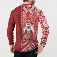 Tonga Christmas Button Sweatshirt Kilisimasi Fiefia - Polynesian Pride