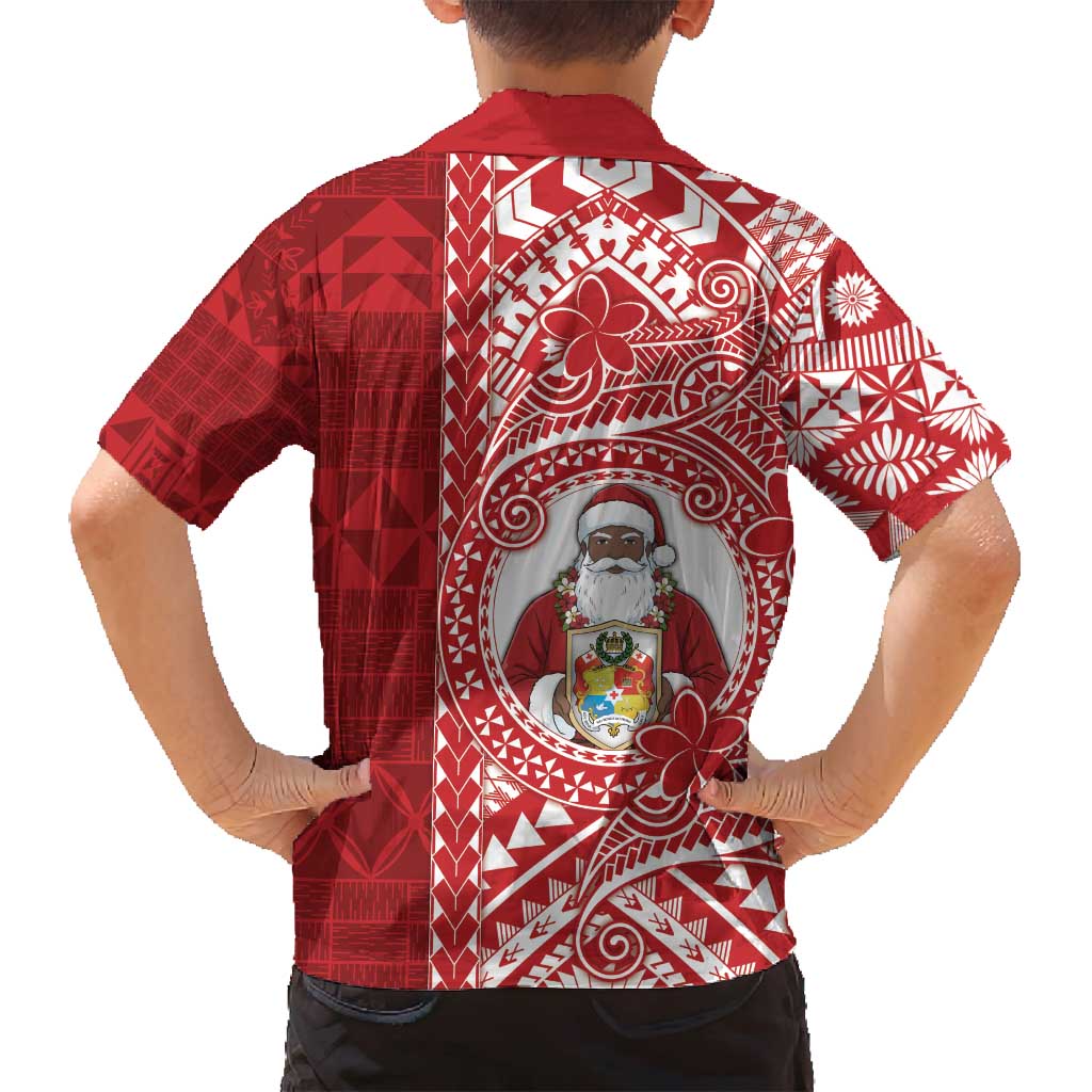 Tonga Christmas Family Matching Long Sleeve Bodycon Dress and Hawaiian Shirt Kilisimasi Fiefia - Polynesian Pride