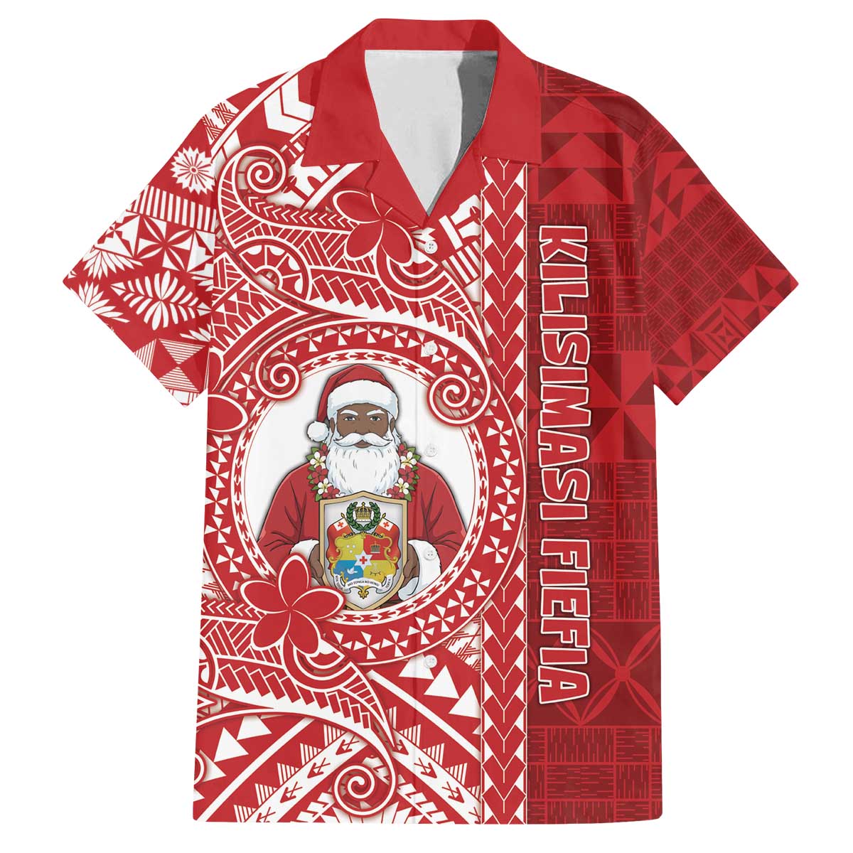 Tonga Christmas Family Matching Off The Shoulder Long Sleeve Dress and Hawaiian Shirt Kilisimasi Fiefia - Polynesian Pride