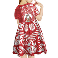 Tonga Christmas Kid Short Sleeve Dress Kilisimasi Fiefia - Polynesian Pride