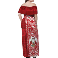 Tonga Christmas Off Shoulder Maxi Dress Kilisimasi Fiefia - Polynesian Pride