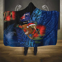 New Zealand Christmas Hooded Blanket Santa Kiwi Bird With Pohutukawa Flowers DT05 - Polynesian Pride