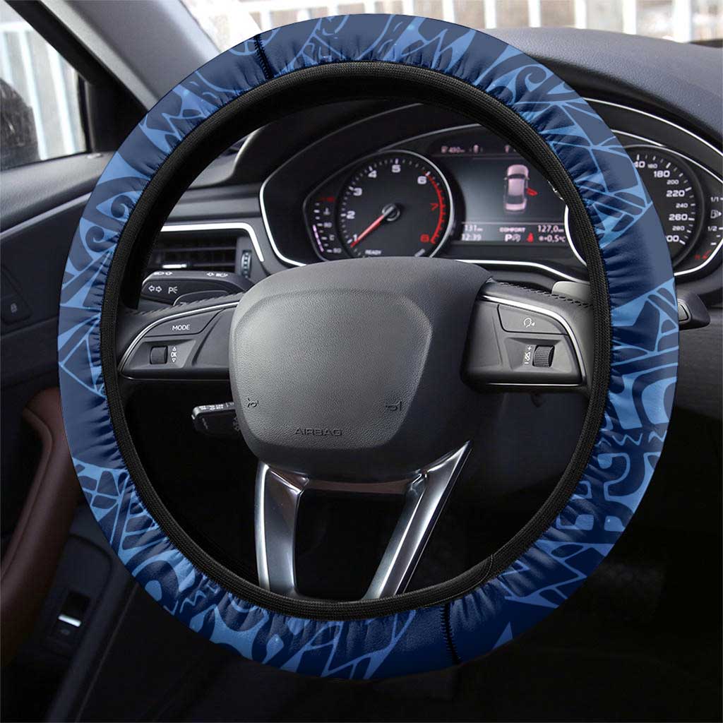 New Zealand Christmas Steering Wheel Cover Santa Kiwi Bird With Pohutukawa Flowers DT05 - Polynesian Pride