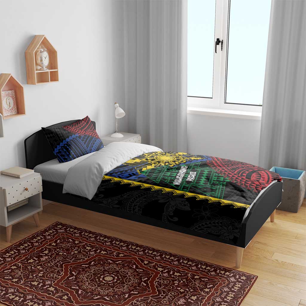 Philippines Christmas Bedding Set Xmas Tree Filipino Tribal Patterns - Polynesian Pride