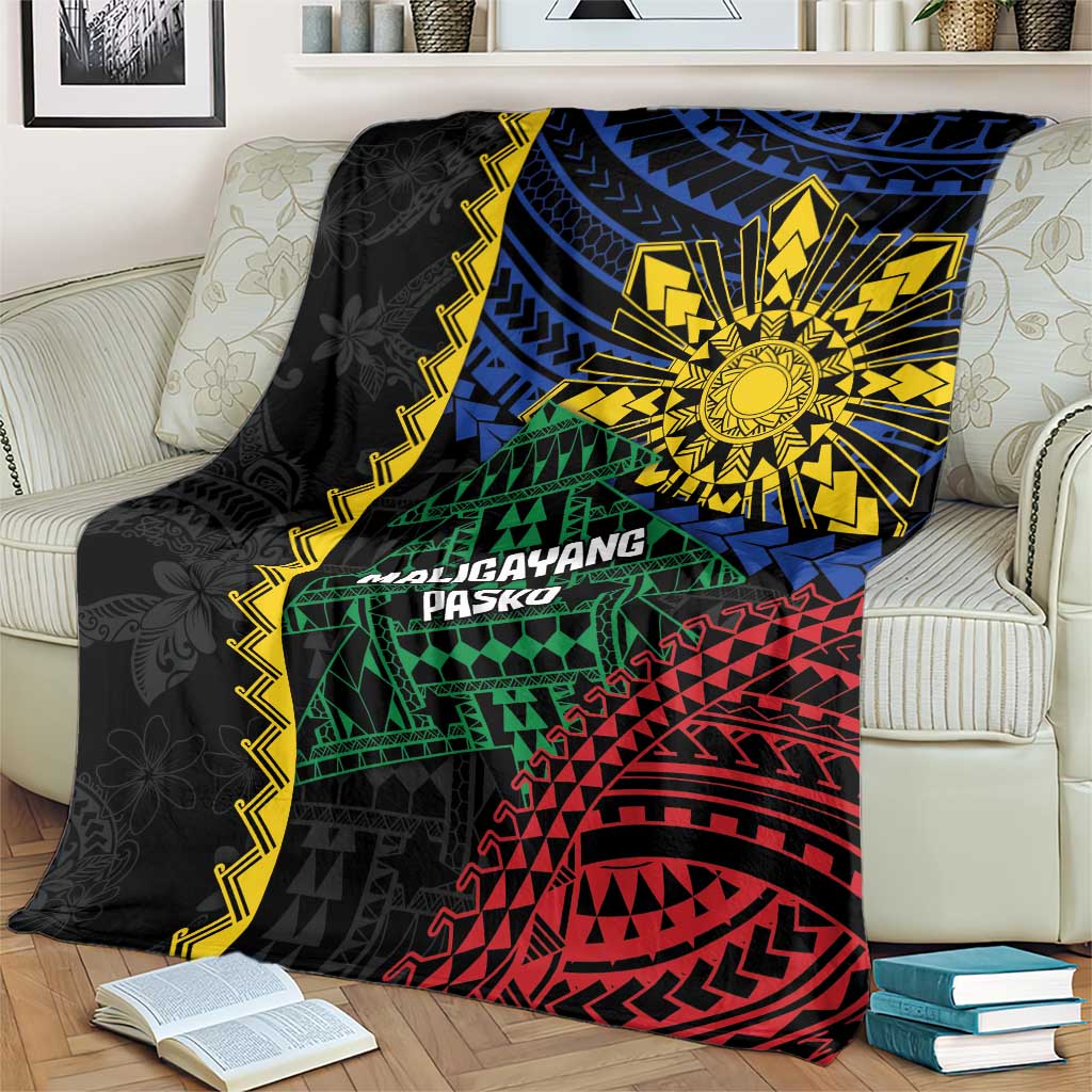 Philippines Christmas Blanket Xmas Tree Filipino Tribal Patterns - Polynesian Pride
