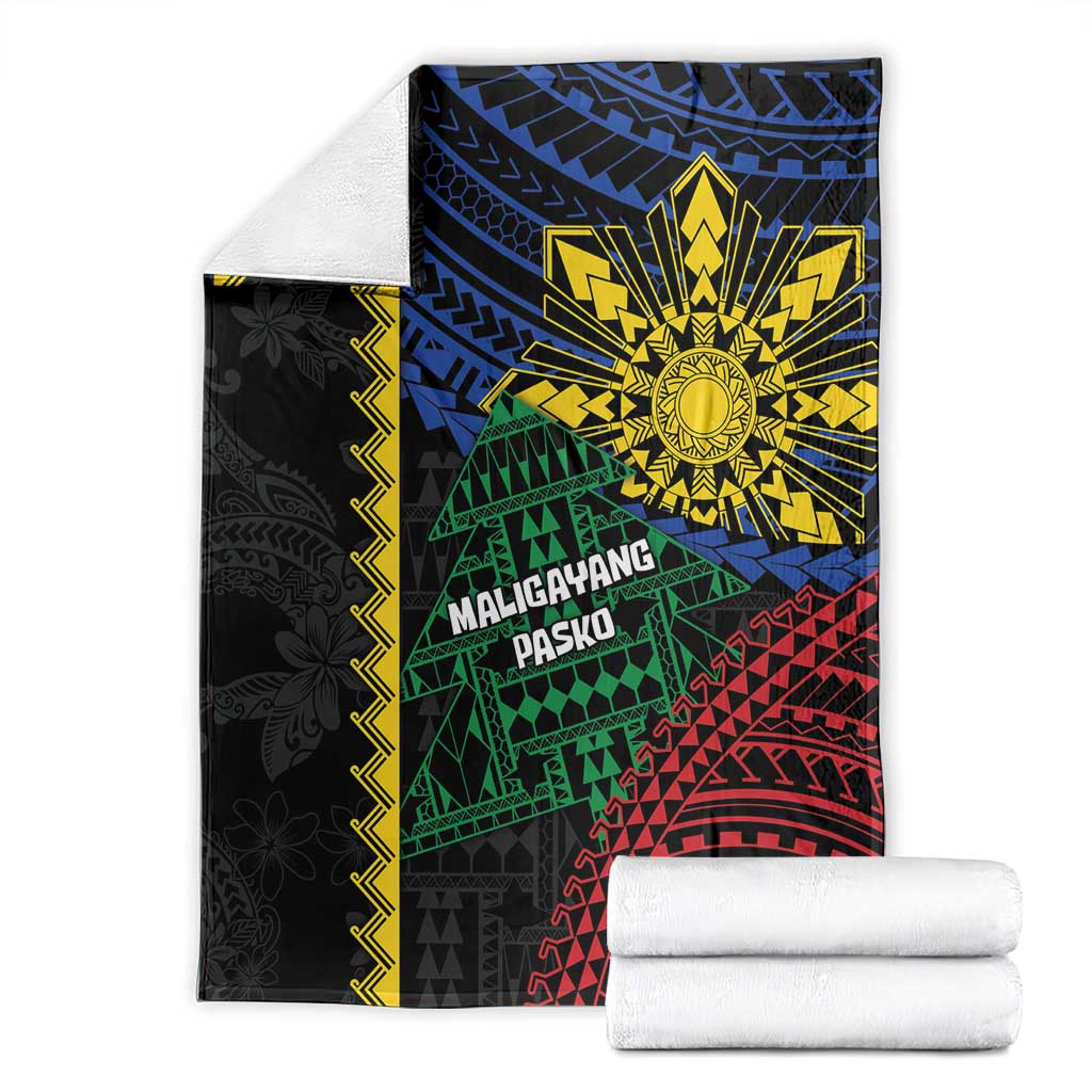 Philippines Christmas Blanket Xmas Tree Filipino Tribal Patterns - Polynesian Pride