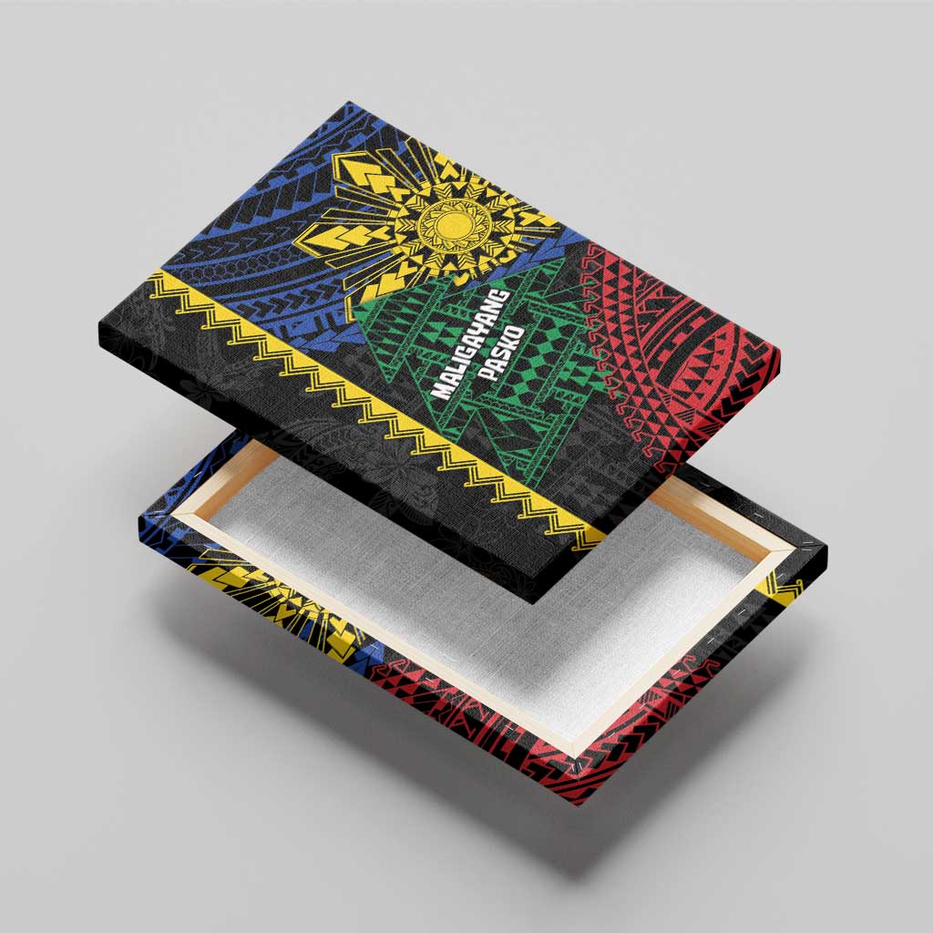 Philippines Christmas Canvas Wall Art Xmas Tree Filipino Tribal Patterns - Polynesian Pride