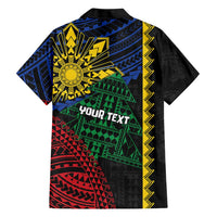 Personalised Philippines Christmas Family Matching Long Sleeve Bodycon Dress and Hawaiian Shirt Xmas Tree Filipino Tribal Patterns DT05 - Polynesian Pride