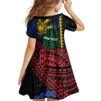 Personalised Philippines Christmas Family Matching Off Shoulder Short Dress and Hawaiian Shirt Xmas Tree Filipino Tribal Patterns DT05 - Polynesian Pride