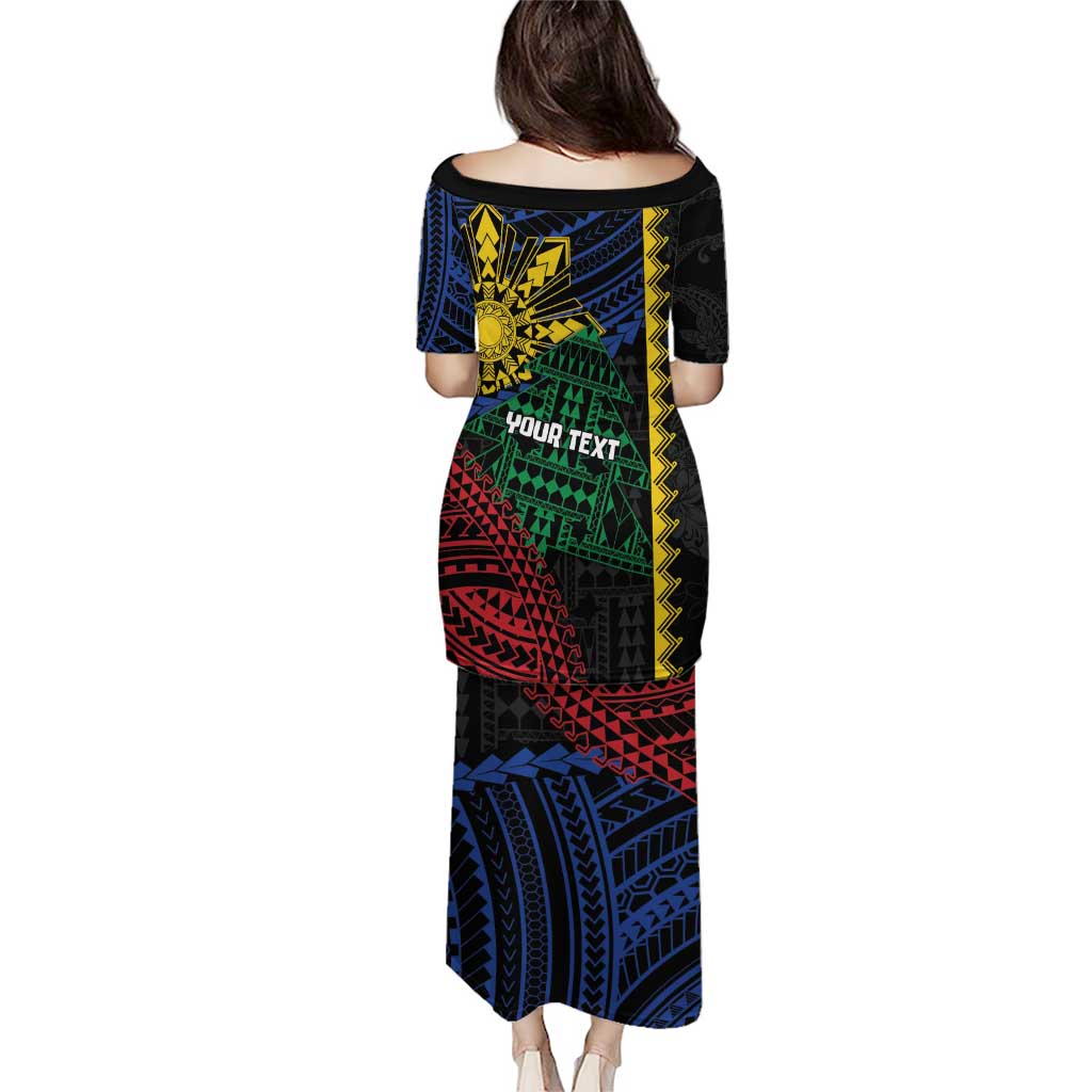 Personalised Philippines Christmas Family Matching Puletasi and Hawaiian Shirt Xmas Tree Filipino Tribal Patterns - Polynesian Pride