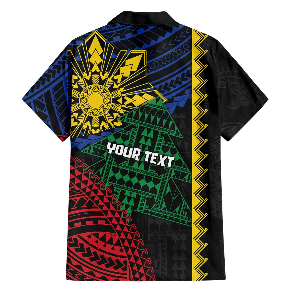 Personalised Philippines Christmas Family Matching Tank Maxi Dress and Hawaiian Shirt Xmas Tree Filipino Tribal Patterns DT05 - Polynesian Pride