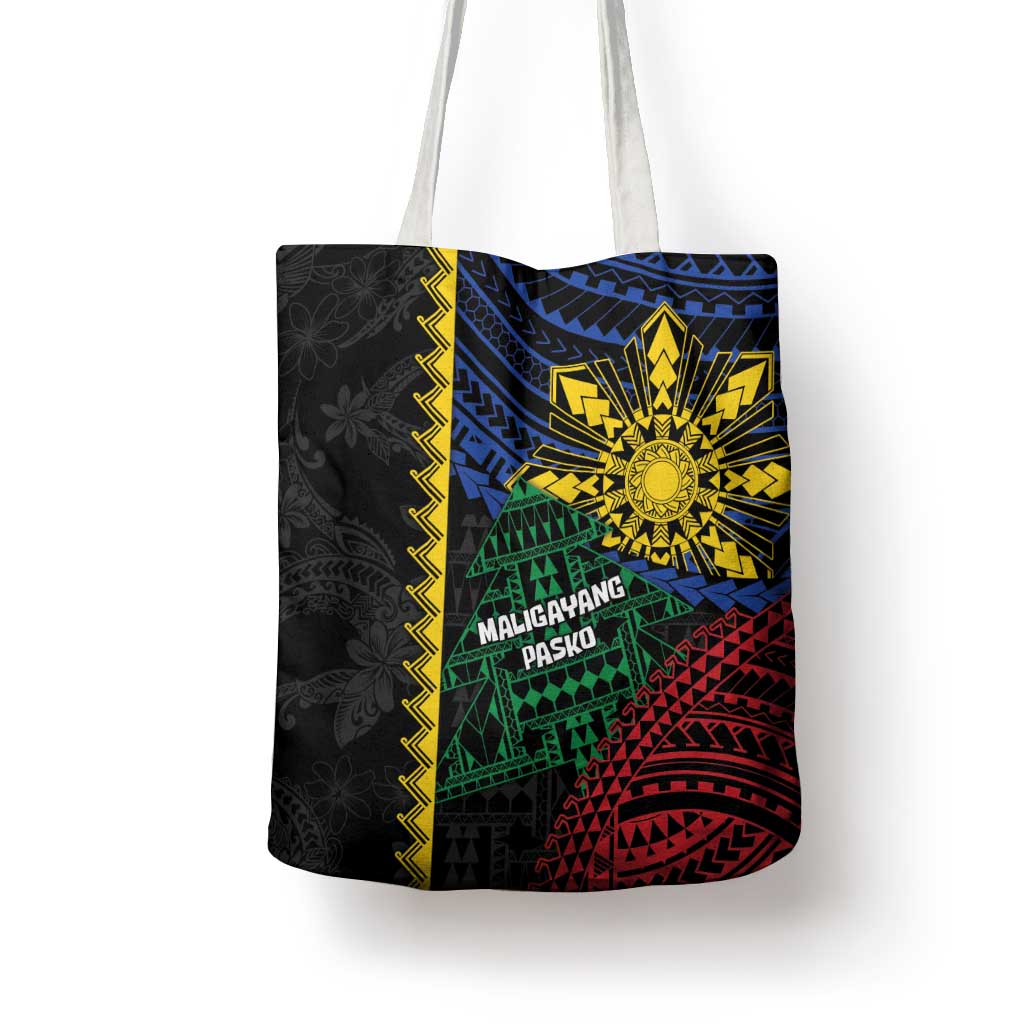 Philippines Christmas Tote Bag Xmas Tree Filipino Tribal Patterns DT05 - Polynesian Pride