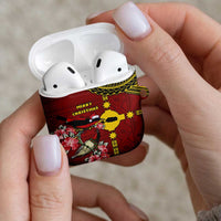 Rotuma Christmas AirPods Case Rotuma Myzomela Birds With Hibiscus Flowers - Polynesian Pride