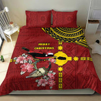 Rotuma Christmas Bedding Set Rotuma Myzomela Birds With Hibiscus Flowers DT05 - Polynesian Pride