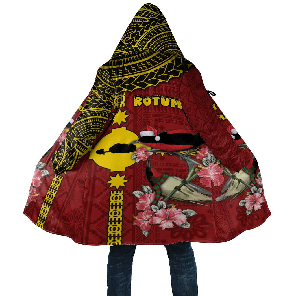 Rotuma Christmas Cloak Rotuma Myzomela Birds With Hibiscus Flowers - Polynesian Pride