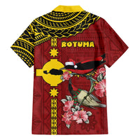 Rotuma Christmas Family Matching Puletasi and Hawaiian Shirt Rotuma Myzomela Birds With Hibiscus Flowers DT05 - Polynesian Pride