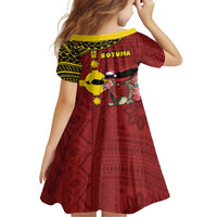 Rotuma Christmas Family Matching Short Sleeve Bodycon Dress and Hawaiian Shirt Rotuma Myzomela Birds With Hibiscus Flowers DT05 - Polynesian Pride