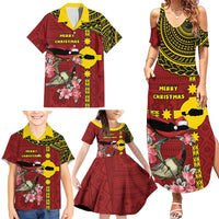 Rotuma Christmas Family Matching Summer Maxi Dress and Hawaiian Shirt Rotuma Myzomela Birds With Hibiscus Flowers DT05 - Polynesian Pride