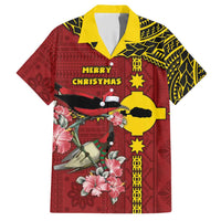 Rotuma Christmas Hawaiian Shirt Rotuma Myzomela Birds With Hibiscus Flowers - Polynesian Pride