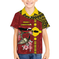 Rotuma Christmas Hawaiian Shirt Rotuma Myzomela Birds With Hibiscus Flowers - Polynesian Pride