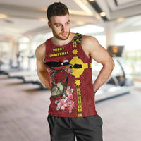 Rotuma Christmas Men Tank Top Rotuma Myzomela Birds With Hibiscus Flowers - Polynesian Pride