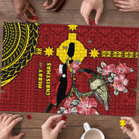 Rotuma Christmas Puzzle Rotuma Myzomela Birds With Hibiscus Flowers DT05 - Polynesian Pride