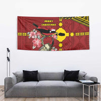 Rotuma Christmas Tapestry Rotuma Myzomela Birds With Hibiscus Flowers DT05 - Polynesian Pride