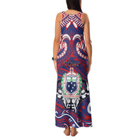 Personalised Samoa Gym Family Matching Tank Maxi Dress and Hawaiian Shirt Muscle Samoan Tribal Waves DT05 - Polynesian Pride
