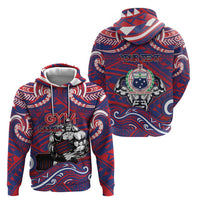 Personalised Samoa Gym Hoodie Muscle Samoan Tribal Waves DT05 - Polynesian Pride