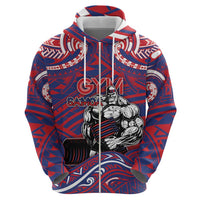 Personalised Samoa Gym Hoodie Muscle Samoan Tribal Waves DT05 - Polynesian Pride