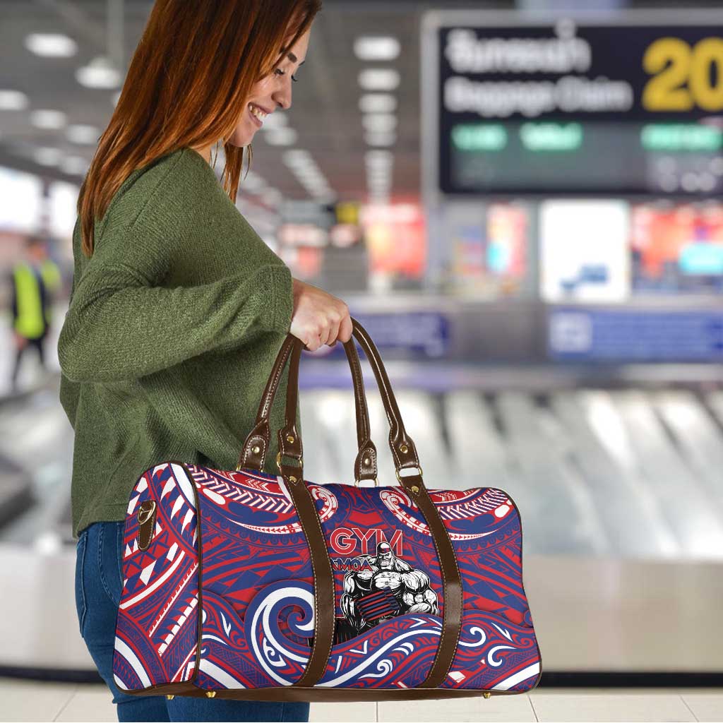 Samoa Gym Travel Bag Muscle Samoan Tribal Waves - Polynesian Pride