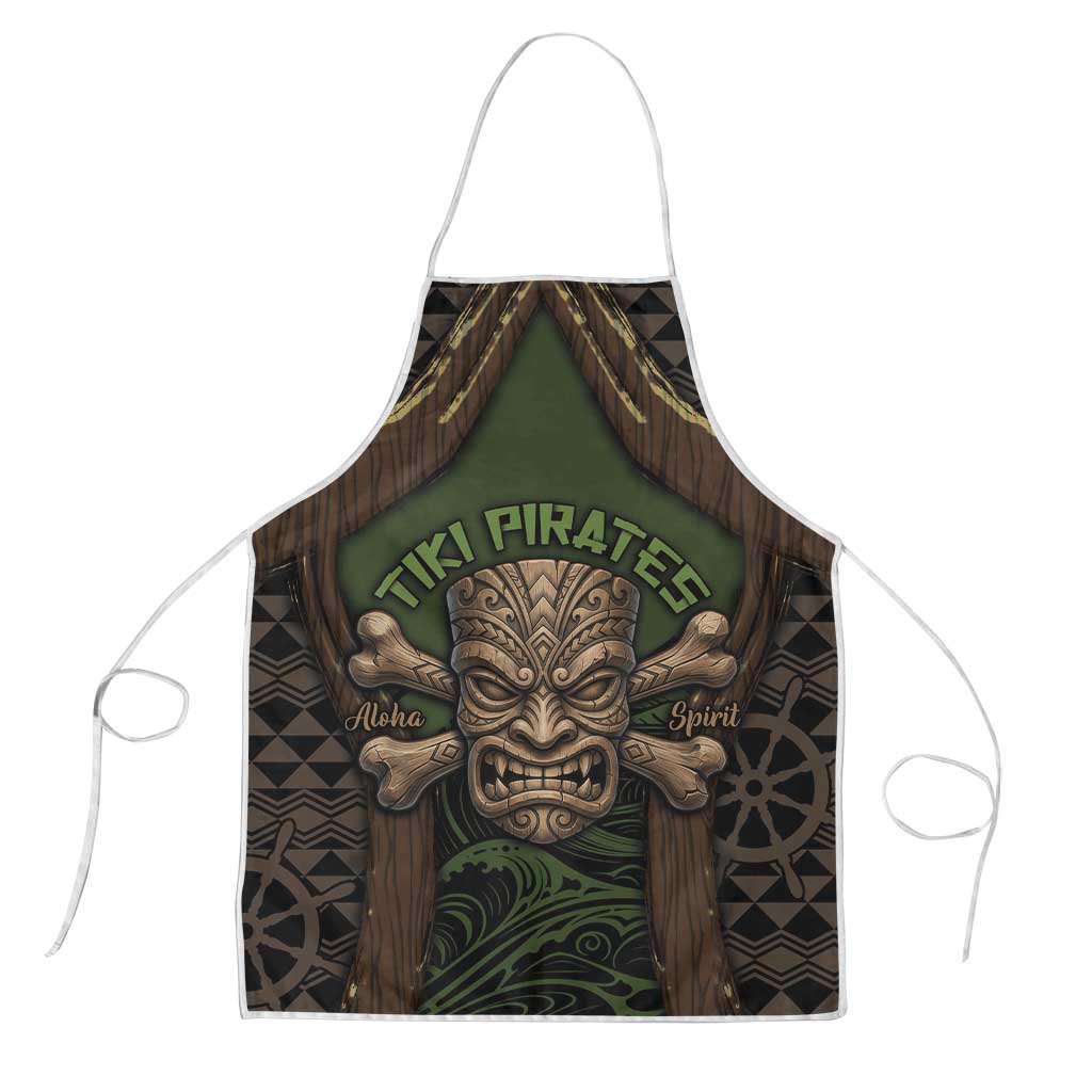Hawaii Tiki Pirates Apron Kakau Pattern Polynesian Style