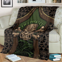 Hawaii Tiki Pirates Blanket Kakau Pattern Polynesian Style