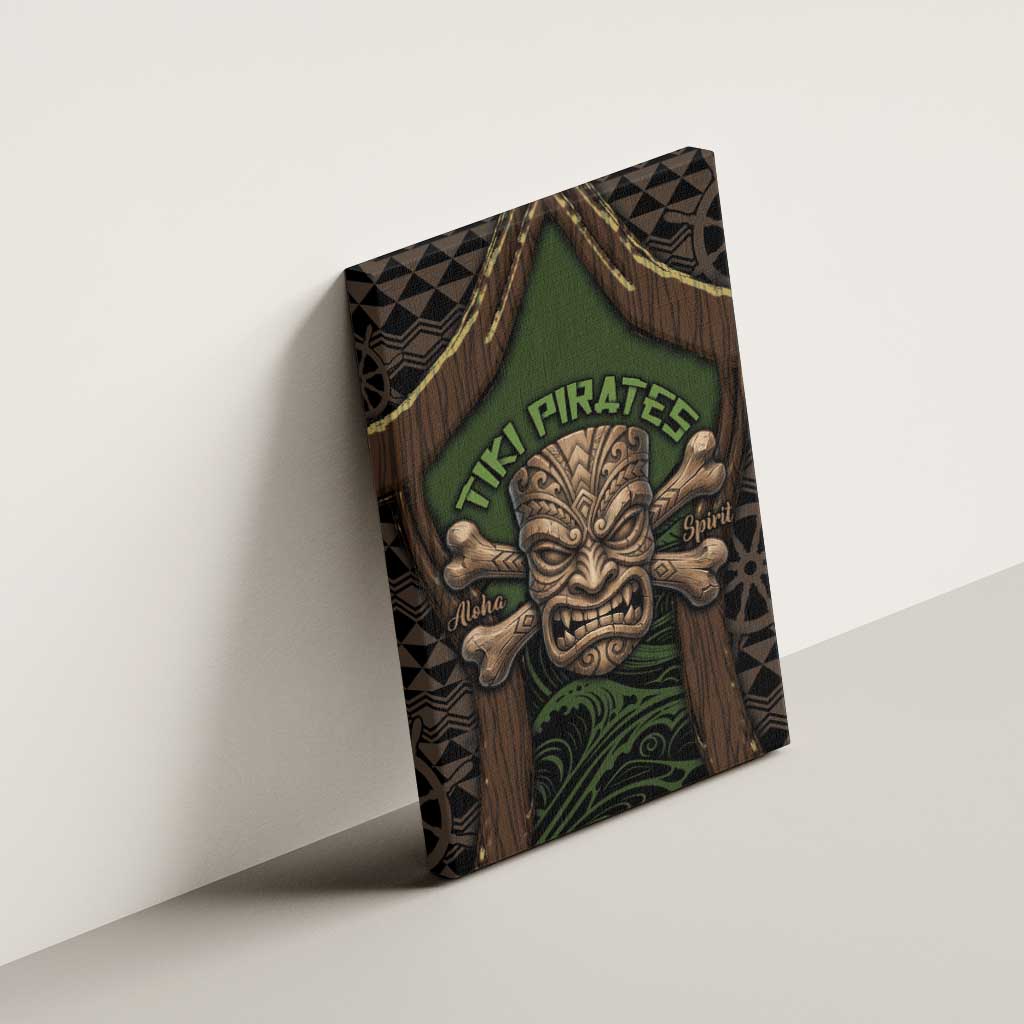 Hawaii Tiki Pirates Canvas Wall Art Kakau Pattern Polynesian Style