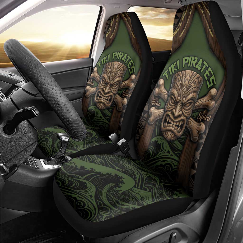 Hawaii Tiki Pirates Car Seat Cover Kakau Pattern Polynesian Style
