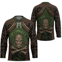 Personalised Hawaii Tiki Pirates Hockey Jersey Kakau Pattern Polynesian Style