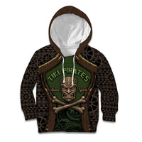 Personalised Hawaii Tiki Pirates Kid Hoodie Kakau Pattern Polynesian Style