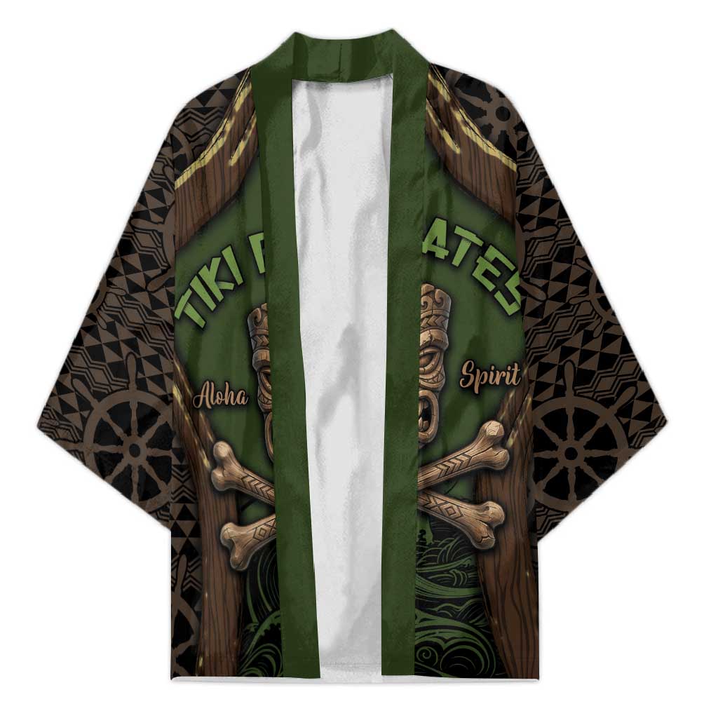 Personalised Hawaii Tiki Pirates Kimono Kakau Pattern Polynesian Style