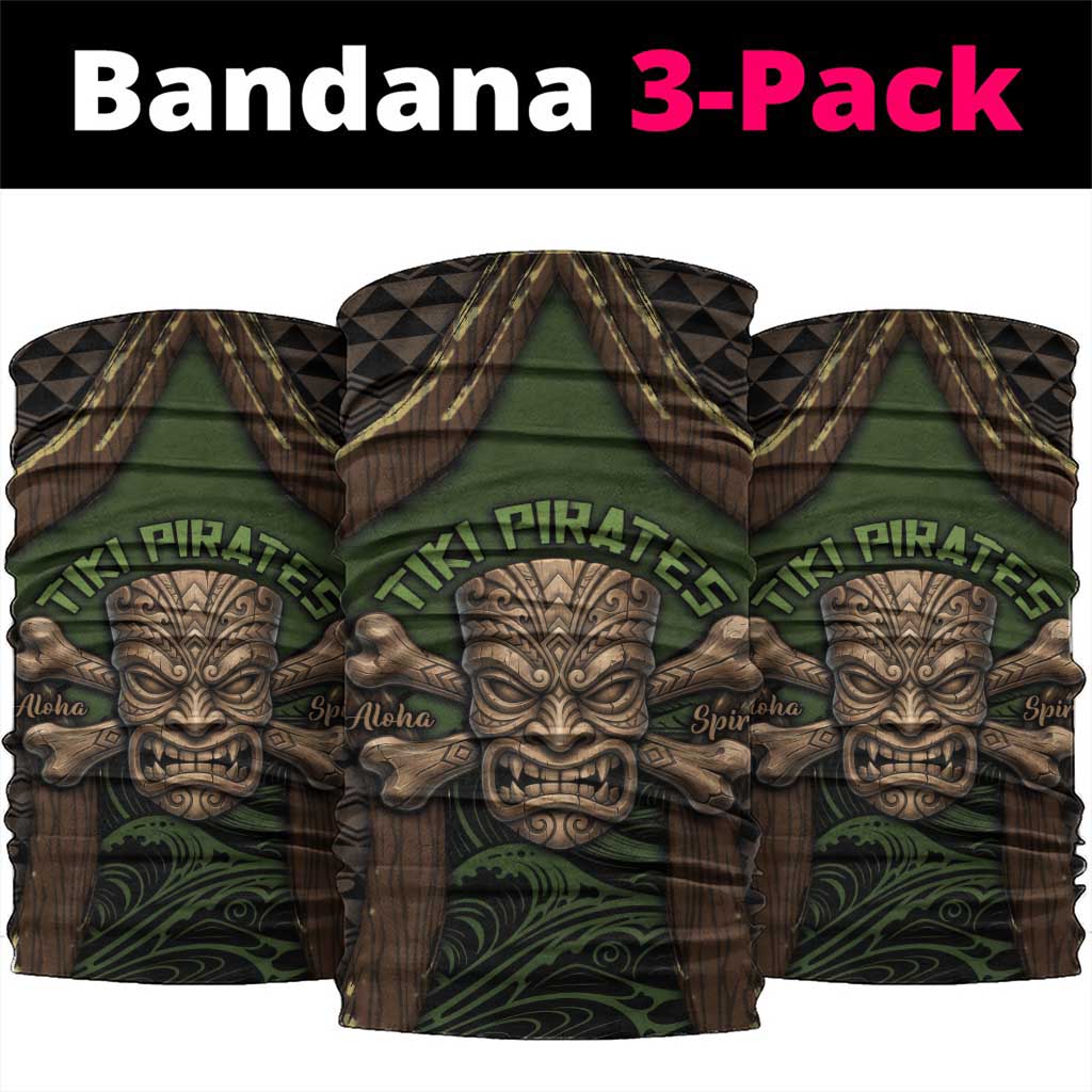 Hawaii Tiki Pirates Neck Gaiter Kakau Pattern Polynesian Style