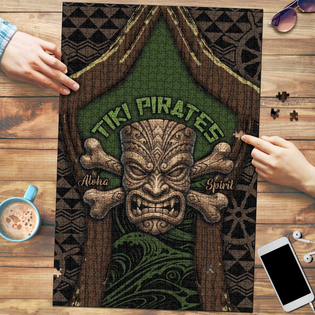 Hawaii Tiki Pirates Puzzle Kakau Pattern Polynesian Style