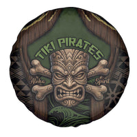 Hawaii Tiki Pirates Spare Tire Cover Kakau Pattern Polynesian Style
