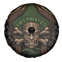 Hawaii Tiki Pirates Spare Tire Cover Kakau Pattern Polynesian Style