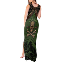 Personalised Hawaii Tiki Pirates Tank Maxi Dress Kakau Pattern Polynesian Style