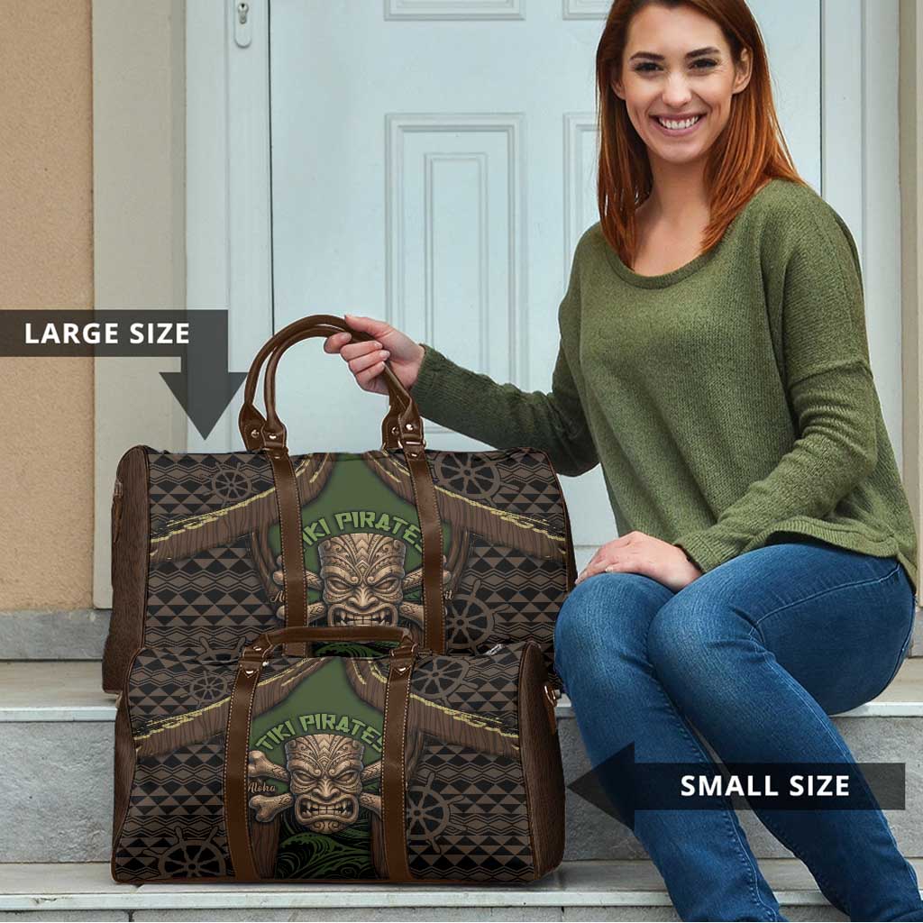 Hawaii Tiki Pirates Travel Bag Kakau Pattern Polynesian Style