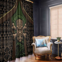 Hawaii Tiki Pirates Window Curtain Kakau Pattern Polynesian Style