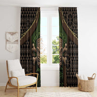 Hawaii Tiki Pirates Window Curtain Kakau Pattern Polynesian Style