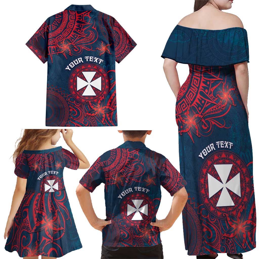 Personalised Wallis And Futuna Family Matching Off Shoulder Maxi Dress and Hawaiian Shirt Hibiscus Polynesian Tribal Pattern DT05 - Polynesian Pride
